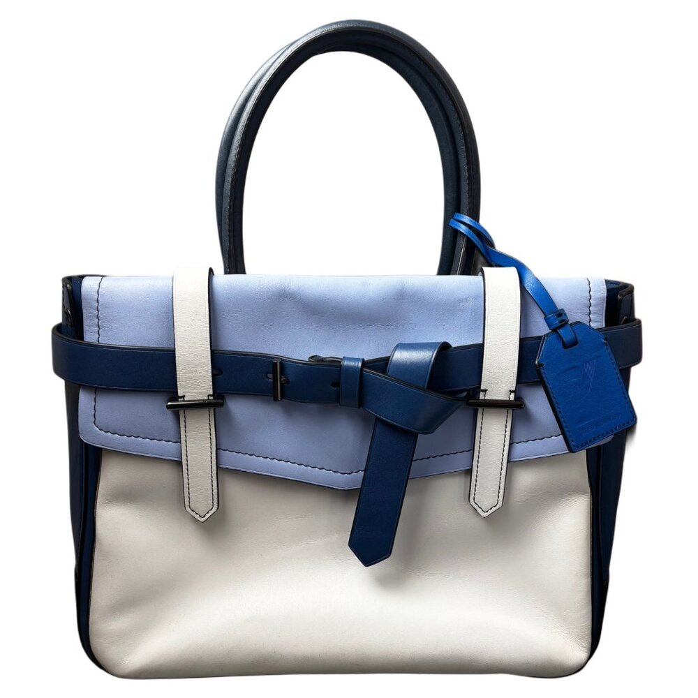 Reed Krakoff Blue Leather Top Handle Bag